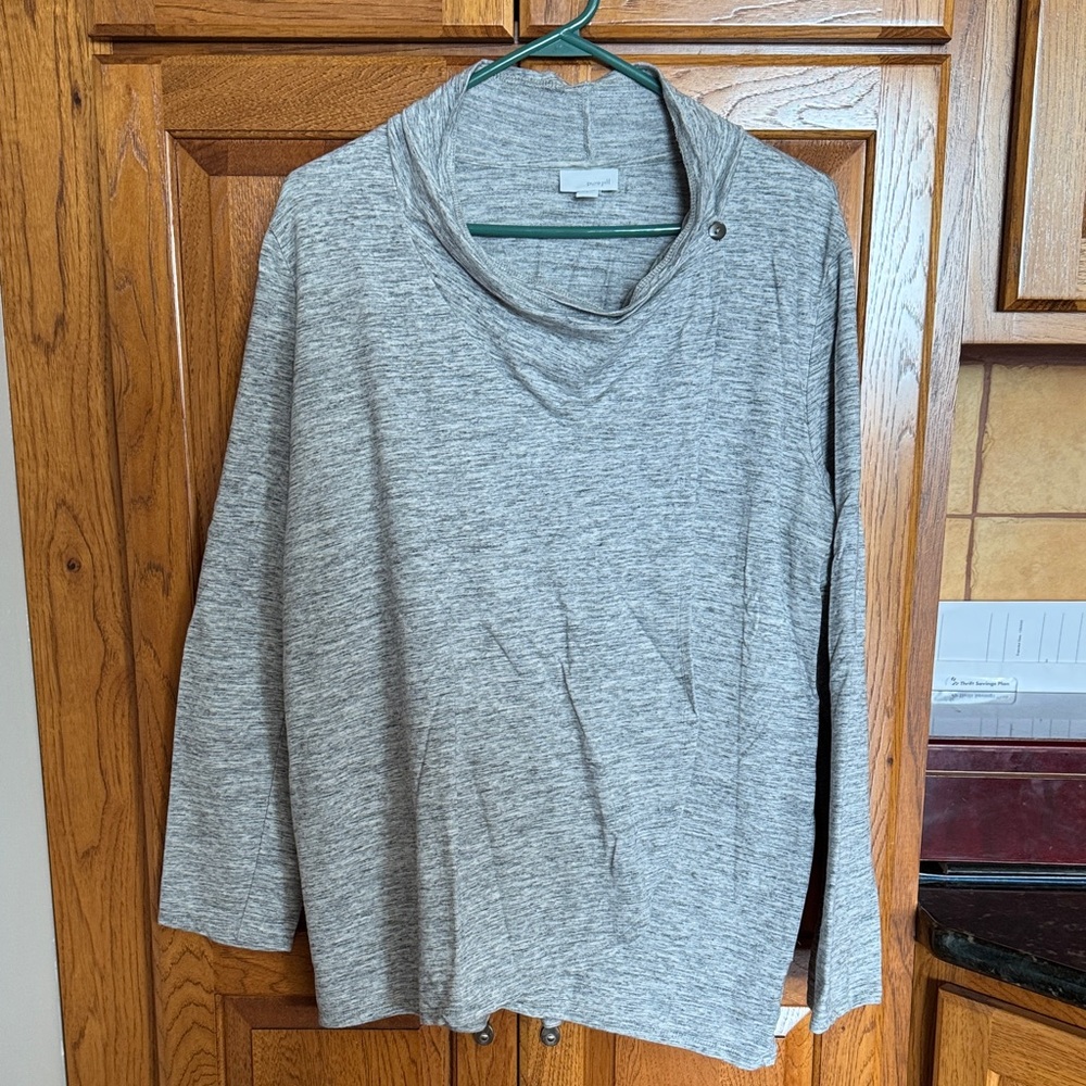 J. Jill Gray Cowl Neck Top